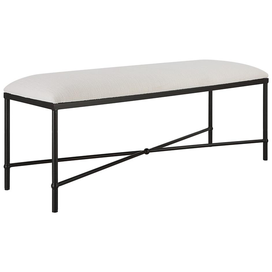 Avenham Black Framed Bench by Uttermost