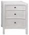 Hampton Night Stand 24", White Wash by Noir Furniture