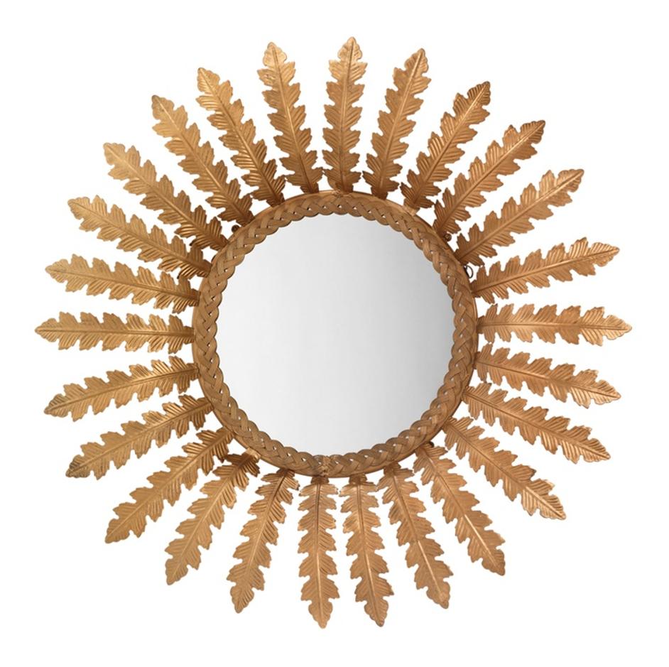 Elouise Metal Wall Mirror, Antique Brass by Jamie Young
