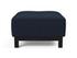 DELUXE EXCESS OTTOMAN in MIXED DANCE BLUE FABRIC WITH Dark Wood LEGS 528 by INNOVATION USA