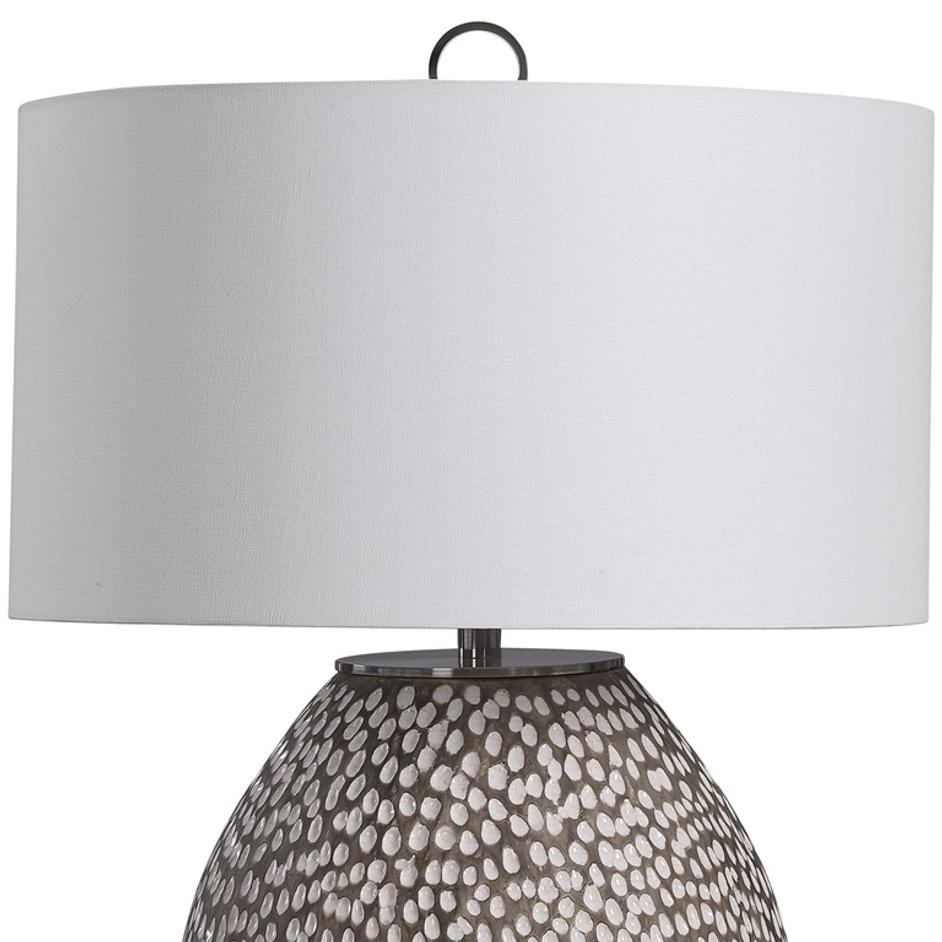 Cyprien Gray White Table Lamp by Uttermost