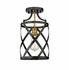 Malcalester 1 Light Flush Mount in Matte Black + Olde Brass Finish by Z-Lite