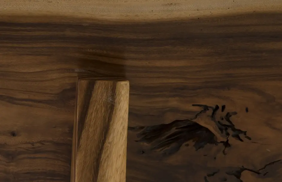 Chamcha Wood Triangle Bench by PHILLIPS COLLECTION