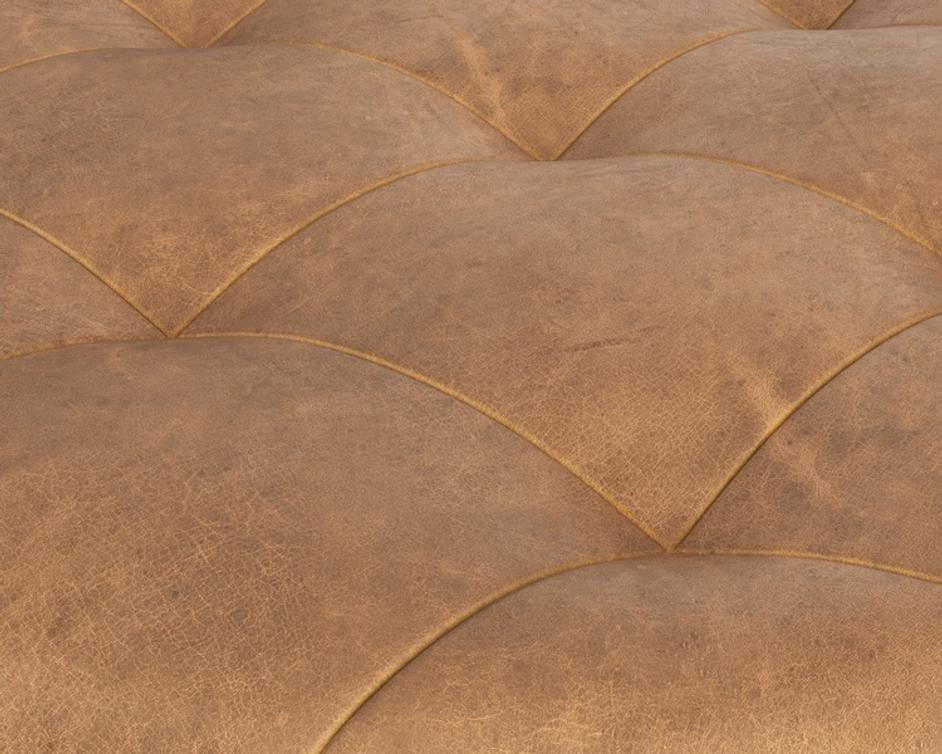 NILDA OTTOMAN - CAMEL LEATHER by Sunpan