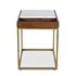 Serene 22" White Marble Side Table by Home Trends & Design