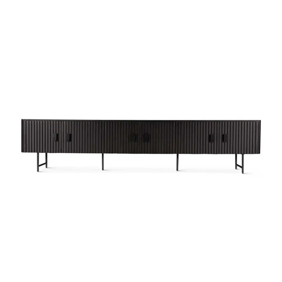 Verbania 98" Plasma Cabinet, Matte Black by Home Trends & Design