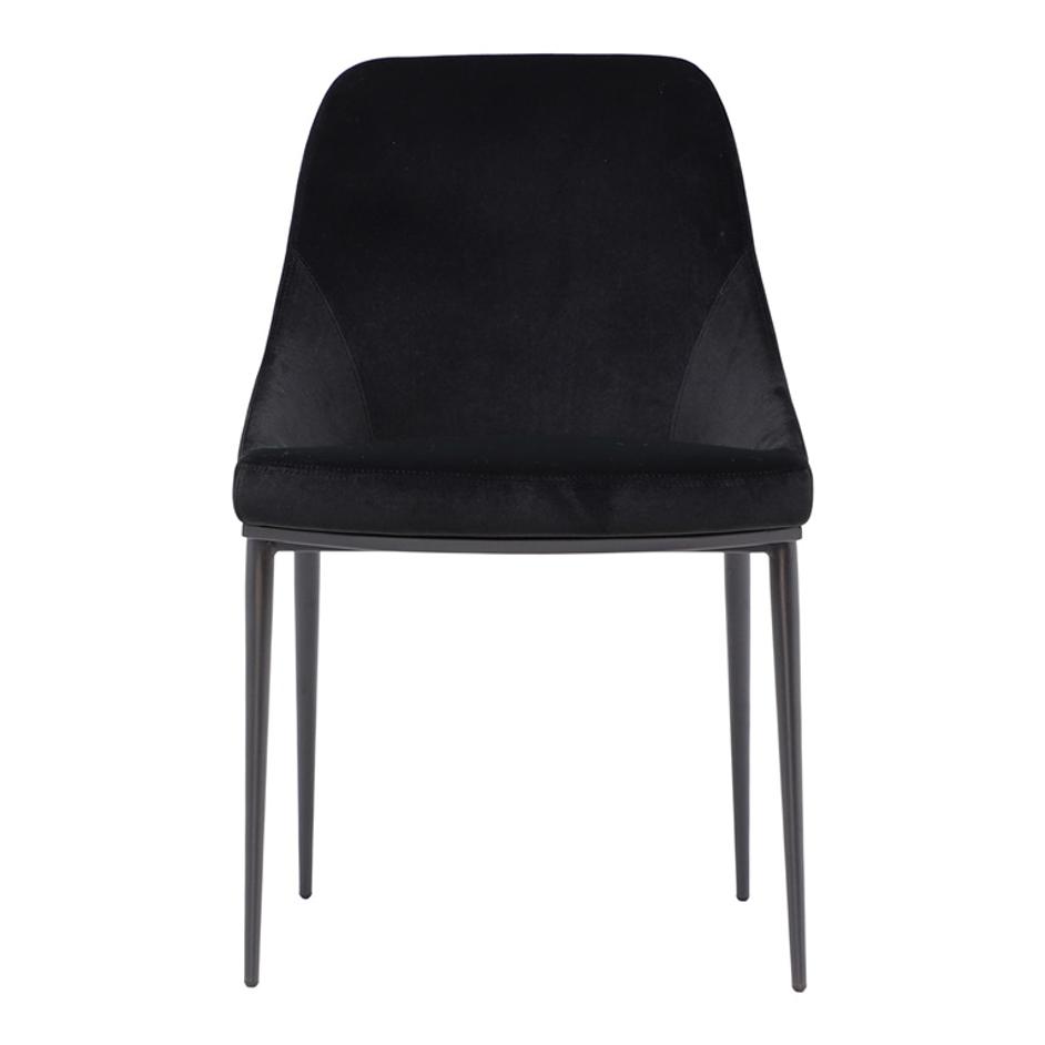 SEDONA DINING CHAIR SHADOWED BLACK VELVET-M2 by Moes Home