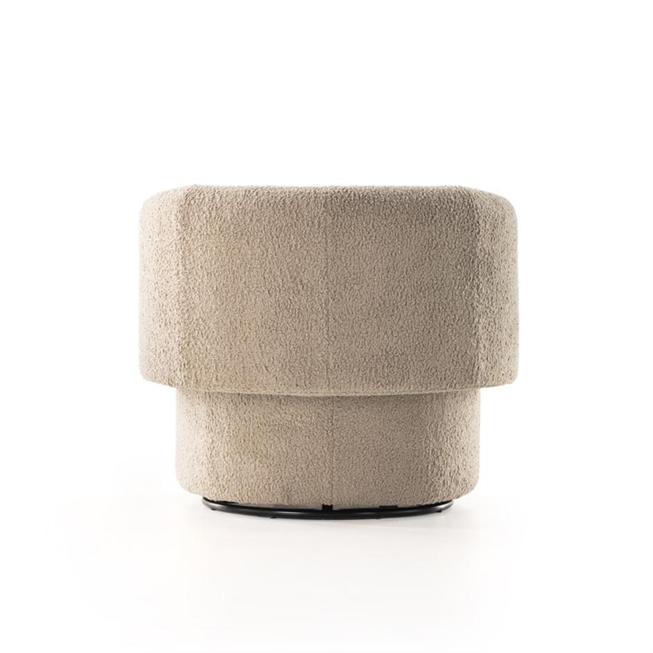 Tybalt Swivel Chair In Sheepskin Camel by FOUR HANDS