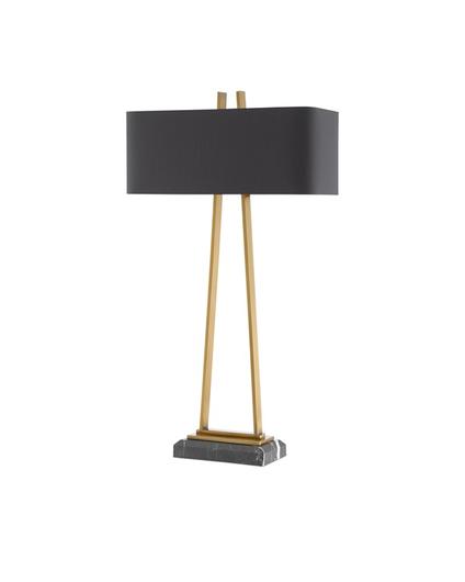 Adorn Large Table Lamp In Antique Brass & Black by Currey & Company