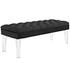 Percival Performance Velvet Bench In Black by Modway Furniture