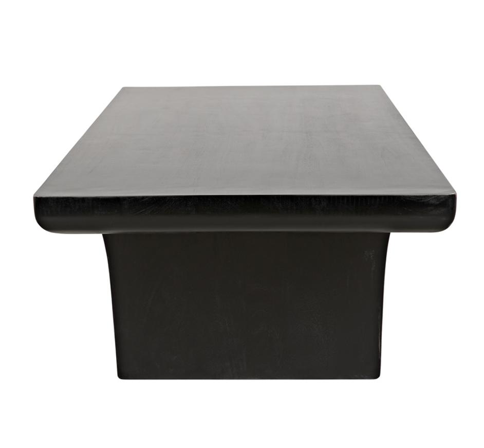 Ward Coffee Table, Hand Rubbed Black by Noir Furniture