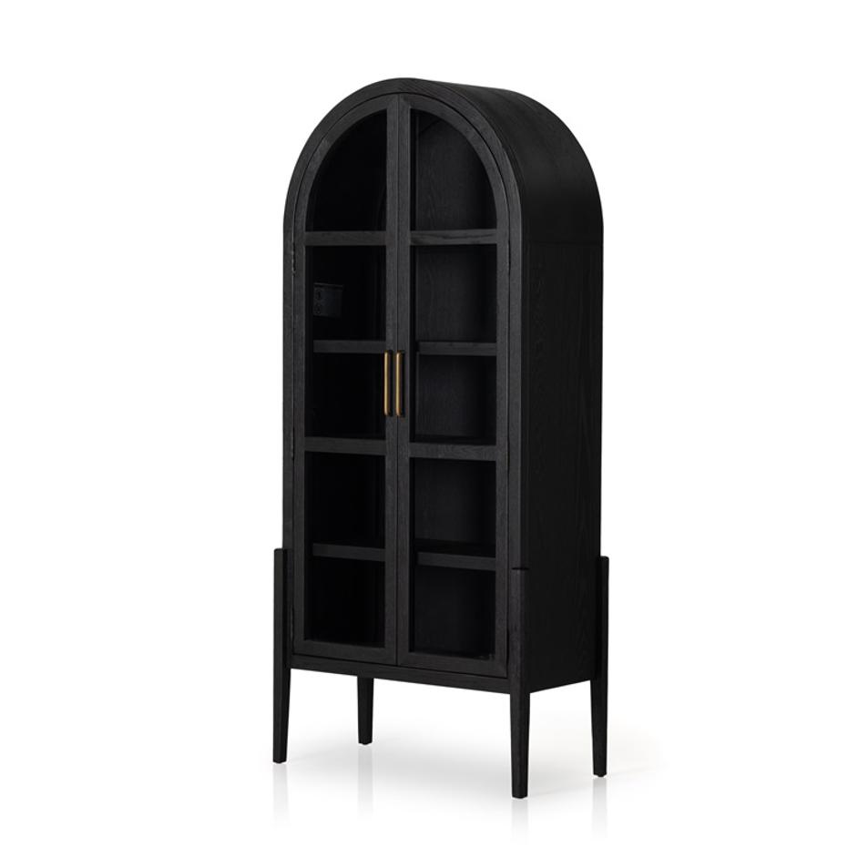Tolle Cabinet In Drifted Matte Black by FOUR HANDS