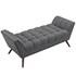 Vestry Medium Upholstered Fabric Bench In Gray by Modway Furniture