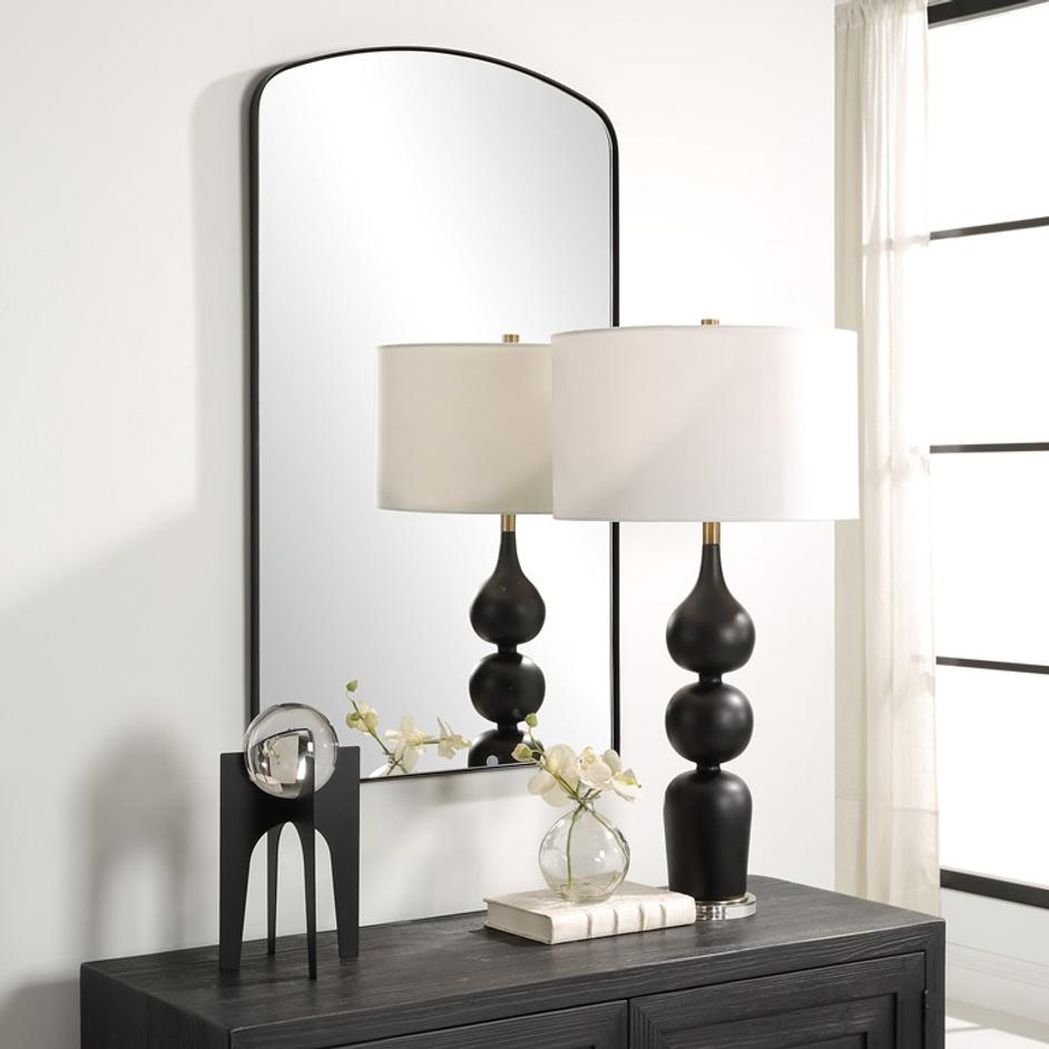 Tordera Black Arch Mirror by Uttermost