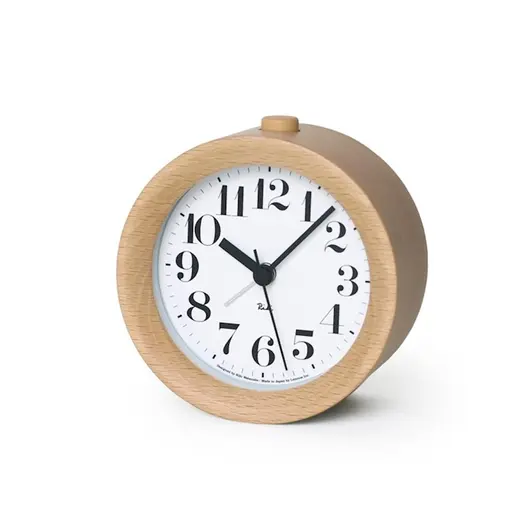 Riki Alarm Clock - Natural Wood by LEMNOS