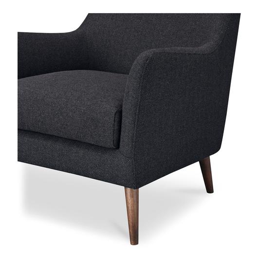 Fisher Armchair Wool Blend Charcoal by Moes Home