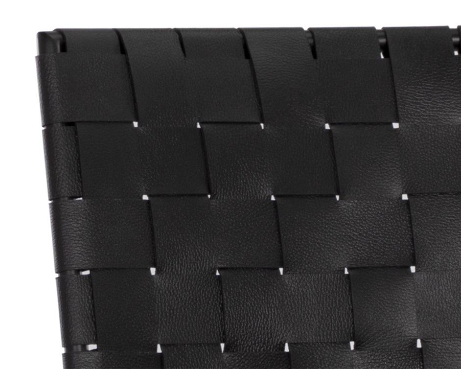 OMARI BARSTOOL - BLACK LEATHER by Sunpan