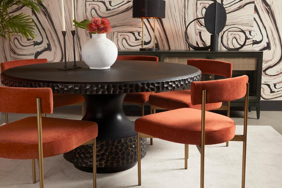 SENECA DINING CHAIR - ANTIQUE BRASS - DANNY RUST by Sunpan