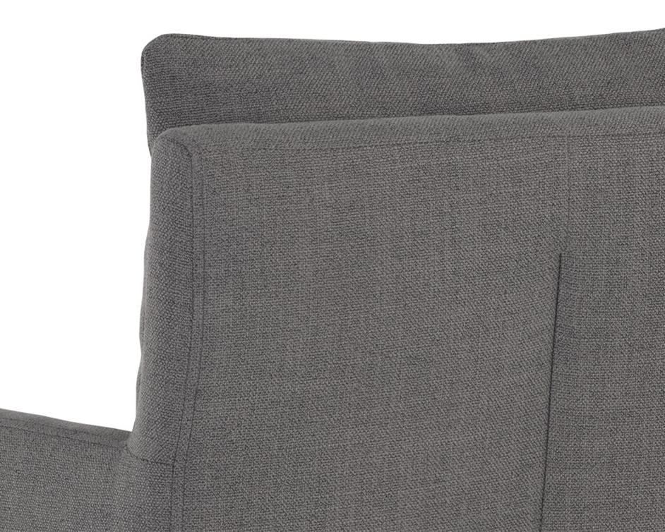 Glenrose Wheeled Dining Armchair - Effie Smoke by Sunpan