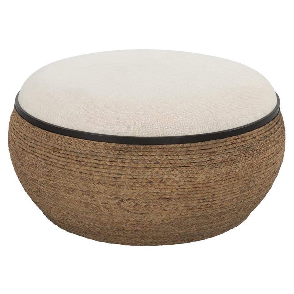 Island Straw Storage Ottoman / Coffee Table by Uttermost