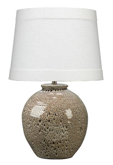 Vagabond Ceramic Table Lamp with Linen Shade by Jamie Young
