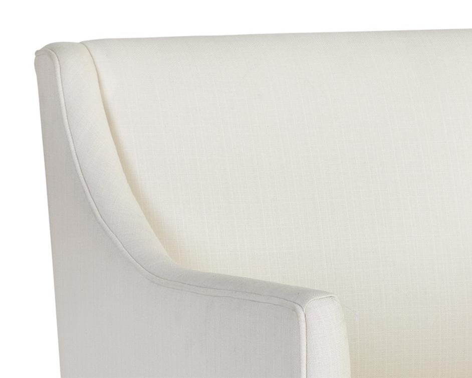MALIK DINING ARMCHAIR - ASH GREY - LINOSO IVORY by Sunpan