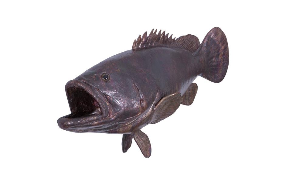 Estuary Cod Fish Wall Sculpture, Copper Patina by PHILLIPS COLLECTION