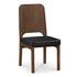Kerr Dining Chair Walnut Stained Black Vegan Leather-Set Of Two by Moes Home