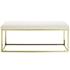 Russell Fabric Bench In Gold Ivory by Modway Furniture