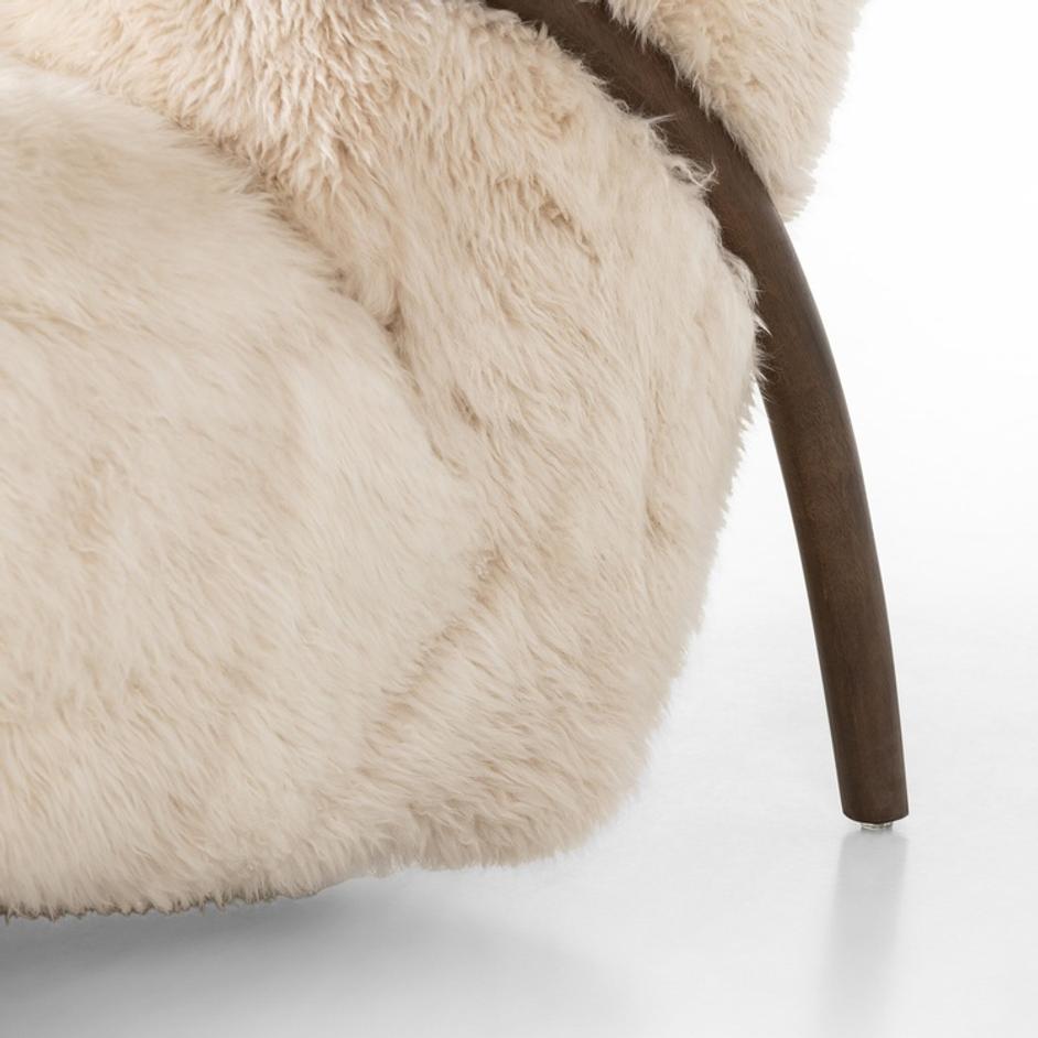 Sandro Chair - Champagne Mongolian Fur by Four Hands