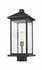 Portland 1 Light Outdoor Post Mount Fixture in Black Finish by Z-Lite