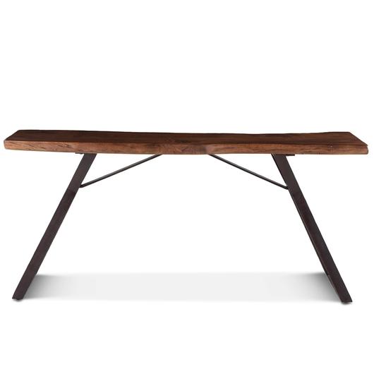 London Loft 68-Inch Acacia Wood Live Edge Console Table in Walnut Finish by Home Trends & Design