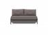 CUBED FULL SOFA BED in MIXED DANCE GREY FABRIC WITH Dark Wood LEGS 521 by INNOVATION USA