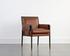 MAUTI DINING ARMCHAIR - BROWN - SHALIMAR TOBACCO LEATHER by Sunpan