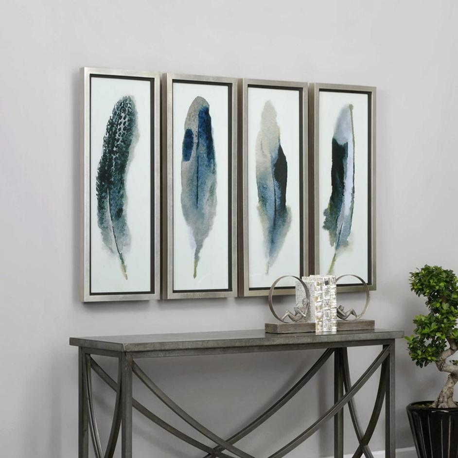 Feathered Beauty Prints, S/4 by Uttermost