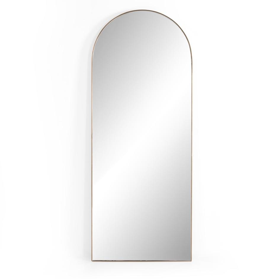 Georgina Floor Mirror In Polished Brass by FOUR HANDS