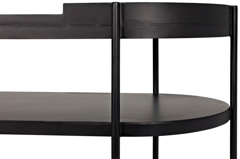 Cassio Console in Matte Black Industrial Steel by Noir Furniture