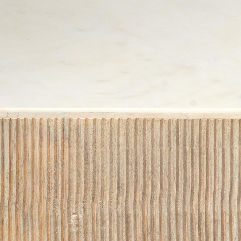 Argan Wood Hexagon Table, Small by Jamie Young