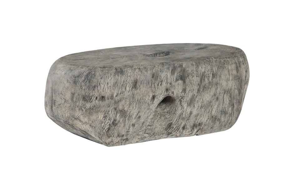 Cast Organic River Stone Coffee Table, Resin, Faux Gray Stone by PHILLIPS COLLECTION