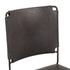New York 17" Buffalo Leather and Iron Dining Chair, Black by Home Trends & Design