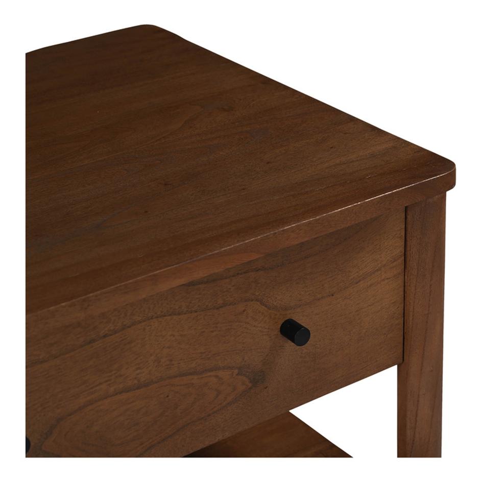 Lottie Charging Nightstand Brown by Moes Home