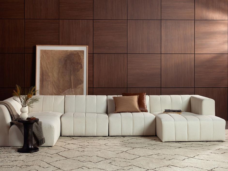 Langham Channeled 5-Piece Sectional - Fayette Cloud by Four Hands