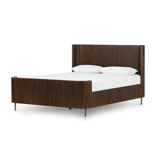 Fletcher Bed In Terra Brown Oak In Queen by FOUR HANDS