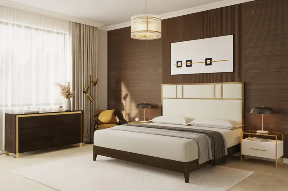 VENICE NIGHTSTAND - OYSTER SHAGREEN by Sunpan