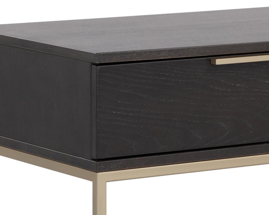 REBEL NIGHTSTAND - LARGE - GOLD - CHARCOAL GREY by Sunpan