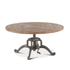 Industrial Loft 42-Inch Round Coffee Table with Reclaimed Teak Top and Adjustable Crank by Home Trends & Design