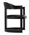 McCormick Teak Chair in Charcoal Black with Black Leather Upholstery by Noir Furniture