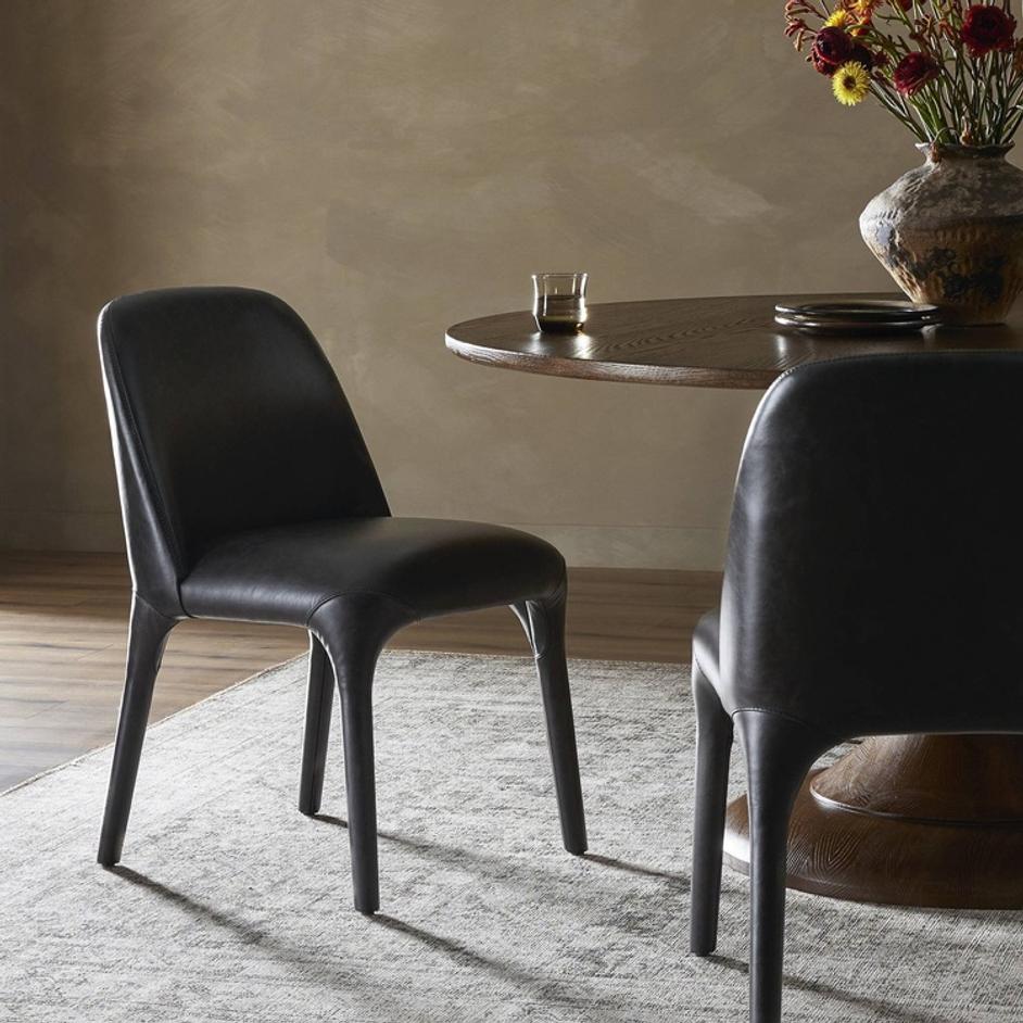 Bensen Dining Chair In Sonoma Black by Four Hands