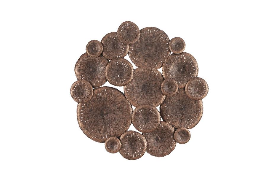 Lotus Collage, Round, Copper/Black by PHILLIPS COLLECTION