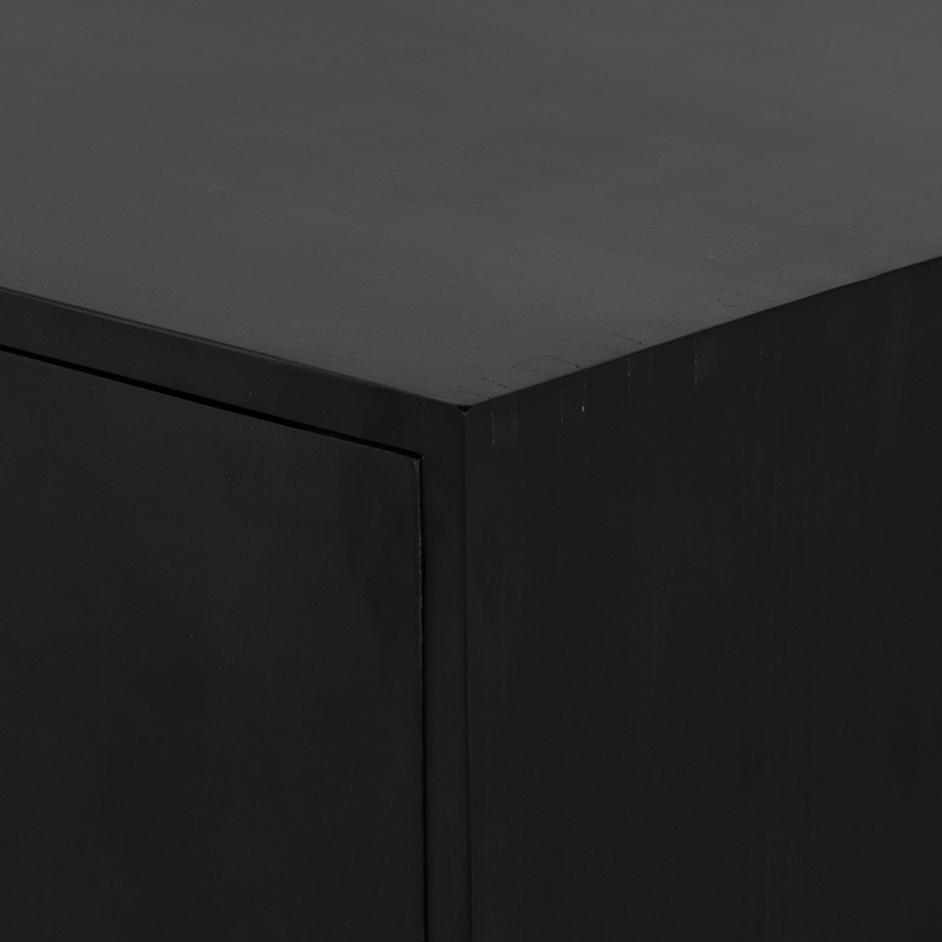 Isador Bar Cabinet In Black Wash Poplar by FOUR HANDS